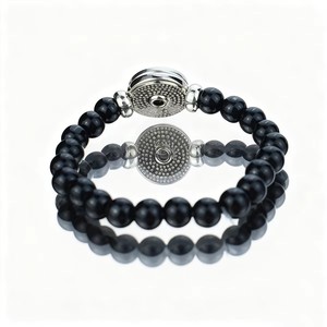 Groothandel hemelse dierenriem sterrenbeeld armband zwart glazen kraal sterrenkaart baan sieraden neutraal unisex verjaardagscadeau - Product Image 3