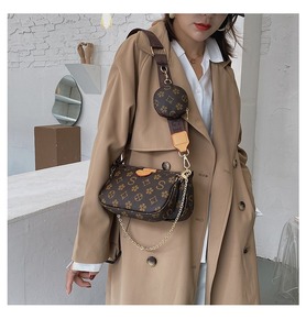 Classic Fashion Pu Women's Zipper Handbag Luxury Designer <b>Purse</b> <b>Wallet</b> Three-Piece Suit Crossbody Bag Vintage Shoulder Bag - Product Image 6