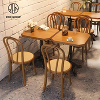 Banc moderne en bois noir en cuir commercial pour restaurant, banquette, banquette, table et chaise, ensemble de meubles pour café et café