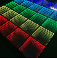 Piste de danse LED magnétique avec capteur de lumière, effet tactile, miroir infini 3D, lumière vidéo LED pour DJ, fête, mariage