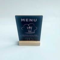 Support de table d'affichage NFC avec code QR certifié FSC, étanche, 13,56 MHz RFID, en bois de bambou, étiquette de menu avec avis Google