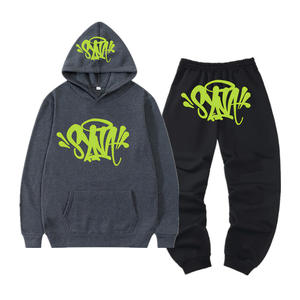 SynaWord-Ensemble sweat-shirt à capuche imprimé tricoté et décontracté pour homme, style hip hop tendance automne - Product Image 4