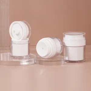 Custom Premium Thick Wall PETG Plastic Creme Clear Jar Para Embalagem De Cosméticos