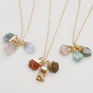 Collares de Piedras Naturales Curativas de los 12 Signos del Zodíaco, Collares Unisex de Acero Inoxidable Chapado en Oro de 18K, Piedra de Nacimiento de 12 Meses - Product Image 3