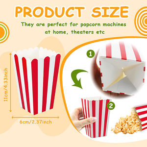 맞춤형 인쇄 친환경 생분해성 식품 학년 튼튼한 판지 생일 파티 간식 사탕 팝콘 용기 상자 홈 - Product Image 4