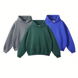 Sudadera con capucha unisex extragrande de algodón grueso con estampado animal, bolsillo y diseño básico, sin cordón, estilo urbano, fabricante - Product Image 1