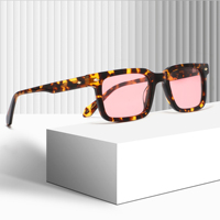 Nouvelles Lunettes de Soleil Carrées Épaisses Tendance 2026 UV400 Monture en Acétate Noir Orange Bleu Écaille de Tortue pour Femme Style Rétro Streetwear