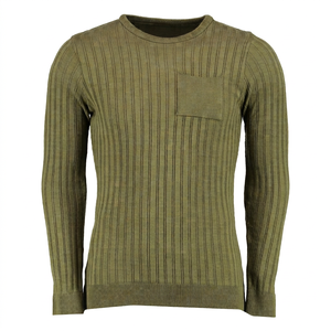 Suéter de Punto para Hombre, Cuello Redondo, Color Sólido, Corte Regular, Manga Larga Raglán, Secado Rápido, Estilo Casual de Invierno, 100% Algodón - Product Image 1