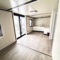 Maison pliante extensible à double aile personnalisée, préfabriquée, modulaire, portable, pour le camping et l'hôtellerie