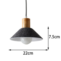 Lámpara Colgante Acústica Absorbente de Sonido con Pantalla de Fieltro PET, Cuerpo Negro/Gris, LED Blanco Cálido, Altura Ajustable