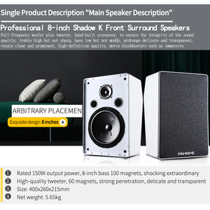 Sistema de Altavoces 7.1 para el Hogar, Altavoces Profesionales Shadow K con Sonido Envolvente, Sistema de Altavoces Independientes para Karaoke - Product Image 2