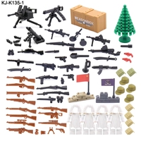 Figuras de soldados de la Segunda Guerra Mundial, armas de fuego, bolsas para armas, mini bloques de construcción de juguete, figuras militares de base del ejército, combos personalizados al por mayor a bajo precio.