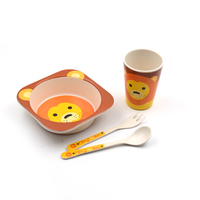 Ensemble de vaisselle pour enfants personnalisé, assiettes écologiques, bols, ensembles de vaisselle pour enfants, assiettes en fibre de bambou résistantes au micro-ondes, ensembles de vaisselle pour bébés