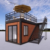 Maison conteneur à 2 étages, maison de luxe préfabriquée, maisons préfabriquées démontables en kit 20ft 40ft pour chambre ou dortoir