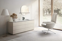 Commode à tiroirs en MDF, design moderne, finition mate, sans poignées, grande capacité, meubles de chambre à coucher