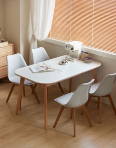 Hiện Đại Bắc Âu Rắn Gỗ Vòng Bàn Ăn P3112 Gấp Bữa Ăn Tối Bàn Đồ Nội Thất Nhà Bằng Gỗ Cao Su - Product Image 1