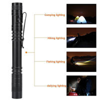 Senter UV LED saku Mini, lampu senter LED 3W 395nm cahaya hitam, lampu pena UV klip logam, lampu senter UV LED untuk deteksi uang