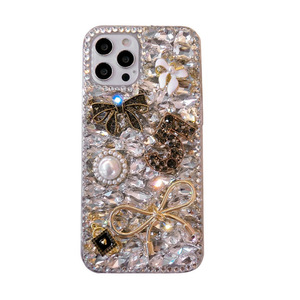 Coque de protection antichoc en TPU pour iPhone 15 Pro Max avec strass et support de téléphone intégré pour femme – Luxe et élégance - Product Image 5