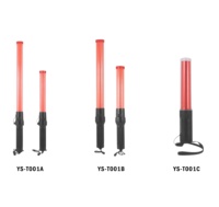 Bastón de Seguridad de Tráfico, luz de advertencia, luz estroboscópica LED telescópica, 42CM, 54CM