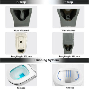 Modern Hot Sale Hotel Bathroom Freestanding Ceramic Grey <strong>Toilet</strong> with Gold Trim One Piece <strong>Toilet</strong> - Product Image 4