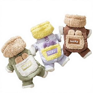 Abrigo Acolchado de Algodón para Perros y Gatos, con Correa, Estilo Casual, Grueso y Cálido, para Mascotas de Cuatro Patas - Product Image 1