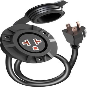 ปลั๊กไฟฟ้าสำหรับรถบ้านแบบกันน้ำ 20A 125V รุ่น Heavy Duty พร้อมกล่องกันน้ำ - Product Image 1