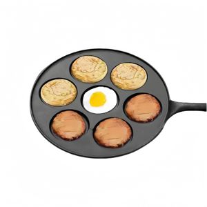 Poêle à frire en fonte pré-assaisonnée de 23 cm pour œufs, crêpes et galettes - Product Image 3