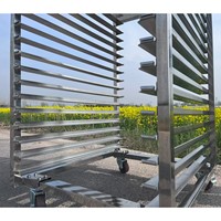 Chariot de boulangerie multi-niveaux en acier inoxydable SUS 304 316 avec grille métallique pour refroidissement du pain