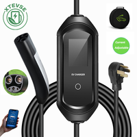Nouveau chargeur EV portable XTEVSE de haute qualité 3,5 kW 7 kW Type 2 GBT avec écran LCD, entrée 85 V-265 V, courant réglable 16 A 32 A