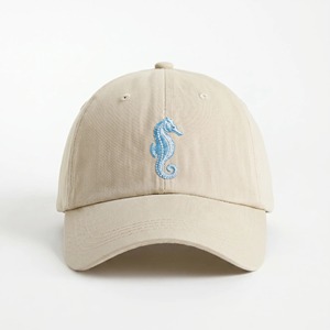 Gorra de Béisbol Bordada con Caballito de Mar, Unisex, Ajustable, de 6 Paneles, Informal, de Algodón, para Primavera/Verano - Product Image 2