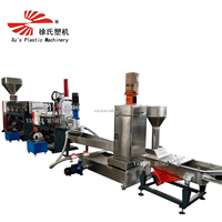 Ligne de production d'extrusion et de granulation pour le recyclage de PP et PE, avec machine de granulation à découpe à chaud à anneau d'eau en plastique