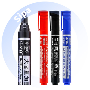 Marcador Recargable SM378 para Obra, <span class=keywords><strong>Resistente</strong></span> <span class=keywords><strong>al</strong></span> <span class=keywords><strong>Agua</strong></span>, Punta de Bala de 3 mm con 3 Colores de Tinta <span class=keywords><strong>Permanente</strong></span> para Escribir en Papel - Product Image 1