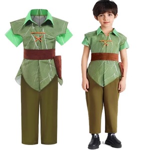 Costume d'elfe vert en polyester pour enfant, déguisement <span class=keywords><strong>de</strong></span> fête d'Halloween pour garçon, Peter Pan & Wendy - Product Image 1