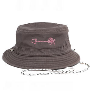 Chapeau de pêcheur personnalisé OEM, respirant, avec logo brodé, cordon de serrage, chapeau de pêcheur luxueux en coton doux - Product Image 3