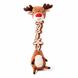 Giocattolo da Masticare per Cani a Forma di Renna Natalizia, Interattivo con Suono, per Pulizia dei Denti, Pieghevole e Resistente per Cuccioli e <span class=keywords><strong>Razze</strong></span> Piccole - Product Image 6