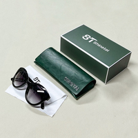 Ensemble d'étuis à lunettes et sac pour lunettes Boîte d'emballage en papier de luxe populaire avec logo personnalisé pour lunettes vertes