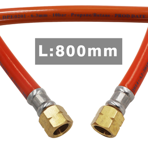 PVC Reinforced Propane <strong>LPG</strong> Gas Extension <strong>Hose</strong> with 1/4 Left Thread Nut Fitting for Regulator - Product Image 3