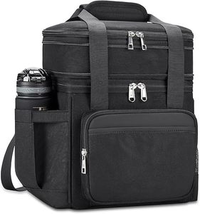 Sac à <span class=keywords><strong>déjeuner</strong></span> isotherme et boîte à lunch pour hommes - Sac à <span class=keywords><strong>déjeuner</strong></span> réutilisable à double compartiment pour femmes, sac isotherme souple extensible et étanche - Product Image 1