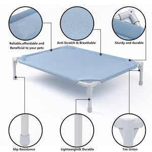<span class=keywords><strong>Amazon</strong></span> sıcak dayanıklı Textilene Mesh nefes yaz için kaymaz istikrarlı çerçeve ile yükseltilmiş köpek yatağı - Product Image 3