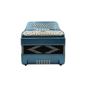 Seasound <span class=keywords><strong>accordion</strong></span> Diatonic chuyên nghiệp jb3412d 34 nút 12-bass <span class=keywords><strong>5</strong></span> thanh ghi màu xanh kim loại cơ thể gỗ trắng Vàng nướng Trắng - Product Image 1