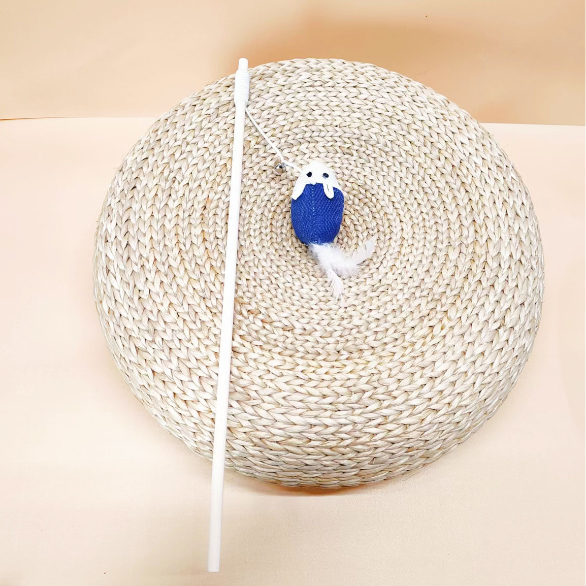 Wooden pole, linen, mouse (blue)