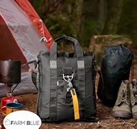 Sac de Voyage Tactique Farm Blue pour Aviateurs - Sac à Casque de Pilote Parachutiste - Style Tendance, Léger, Pliable, en Nylon avec Fermeture Éclair