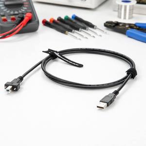 Câble USB <span class=keywords><strong>2.0</strong></span> Type-A Mâle vers Type-B Mâle à Visser, Haute Vitesse 480 Mbps, Blindé pour Caméra de Vision Industrielle, Imprimante 3D, Automatisation - Product Image 1