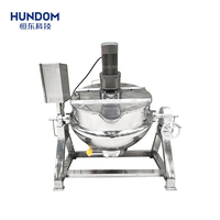 Chaudière de cuisson industrielle à double enveloppe pour soupes, sirops et confitures, capacités 100L, 200L, 300L, 400L, 500L, 600L