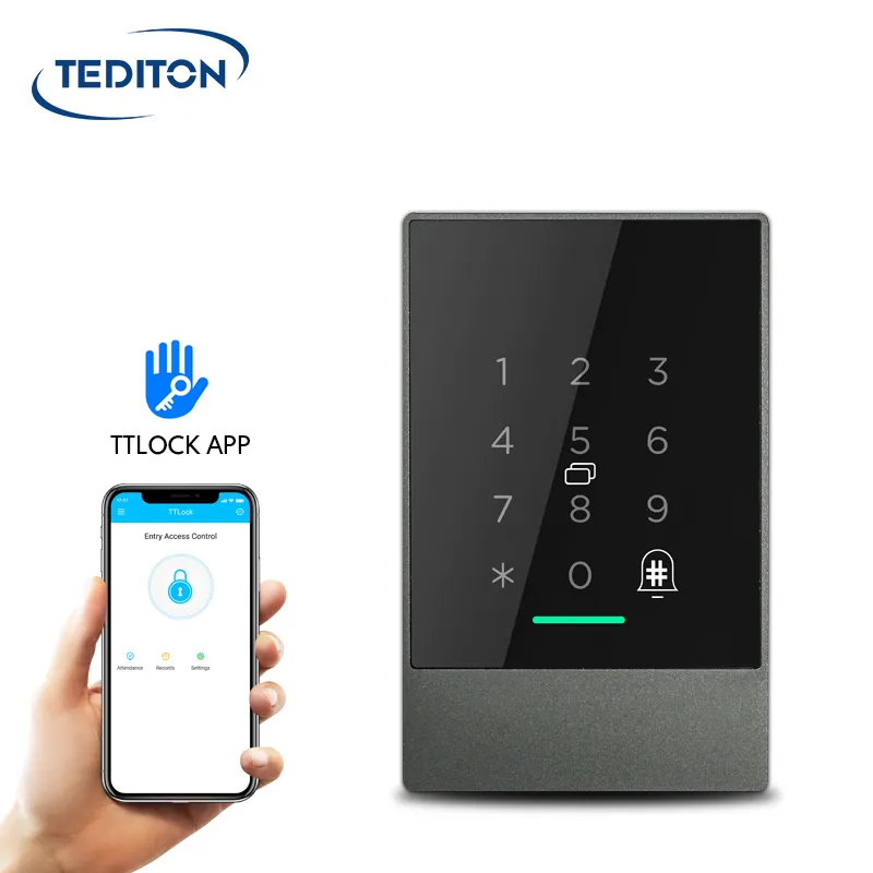 Tediton Ttlock Blt Draadloze Toegangscontrole Lezer 13.56Mhz Ic Card Smart Deurslot
