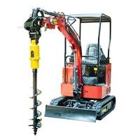 Foreuse hydraulique pour pelle, tarière rotative pour trous de poteaux, pour la construction, fixation universelle robuste