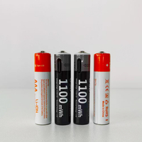 Fabricant d'origine de piles rechargeables au lithium-ion AAA USBC 1,5 V 1100 mWh avec PCB intelligent universel pour télécommandes