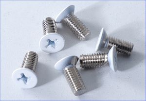 Tornillos Avellanados <span class=keywords><strong>de</strong></span> Acero Inoxidable 304 con Pintura Blanca Horneada, Tornillos <span class=keywords><strong>de</strong></span> Máquina con Cabeza Cruzada, Venta al por Mayor, M2, M3, M4 - Product Image 2