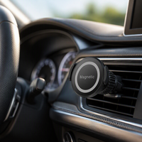 Support magnétique pour téléphone de voiture, fixation sur grille d'aération, rotation à 360°, aimant puissant, support universel pour iPhone GPS, support magnétique auto
