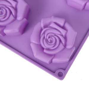 Factory 6 Holes Hot Quality Custom 3d Nonstick BPA Free Eco-Friendly Rose <b>Soap</b> <b>Moulds</b> Handmade Silicone <b>Soap</b> Cake Mold logo - Product Image 5